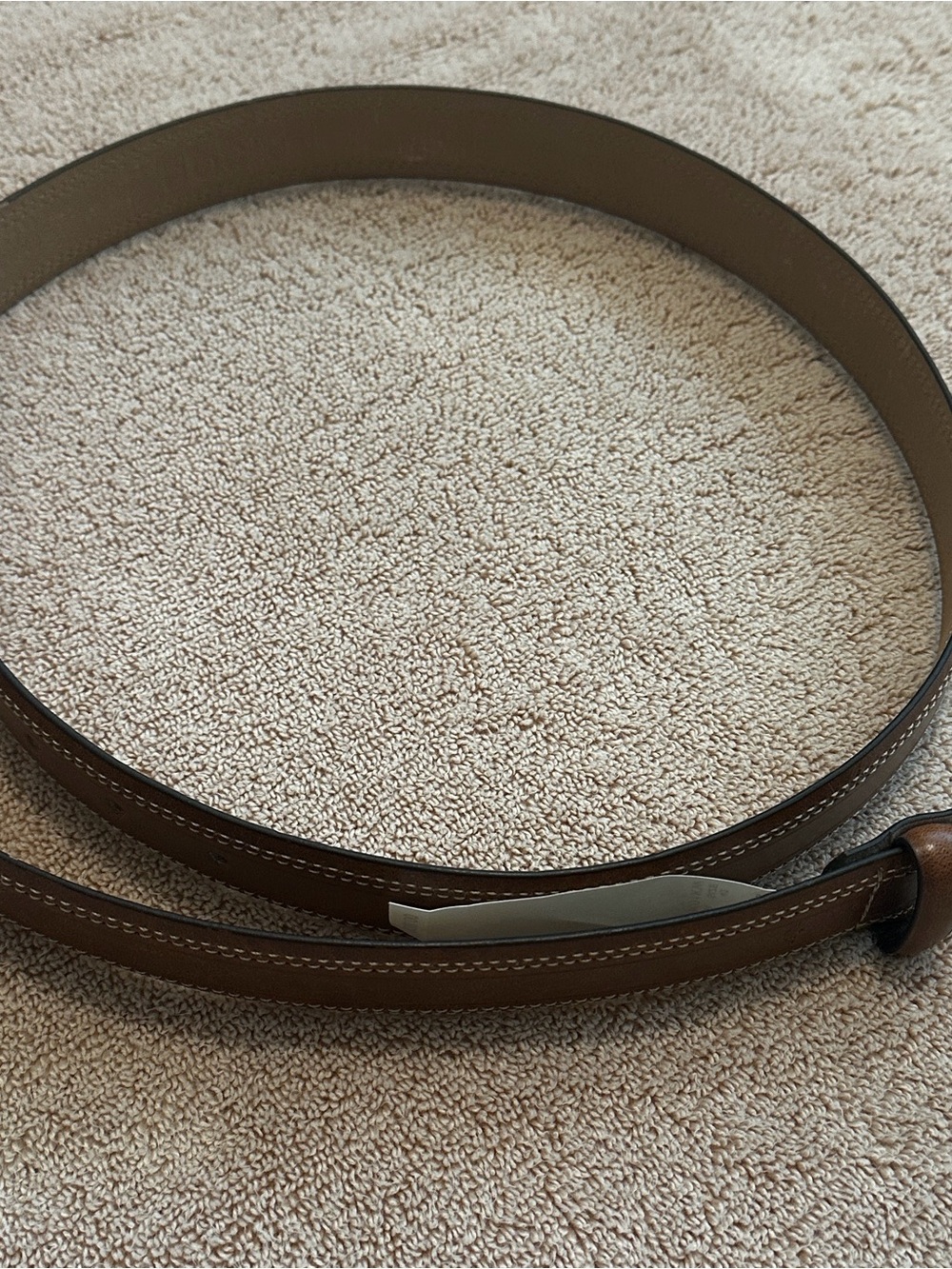 Dockers Tan Leather Belt with Silver Buckle